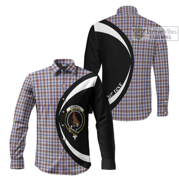 Boswell Tartan Long Sleeve Button Up with Family Crest Circle Style