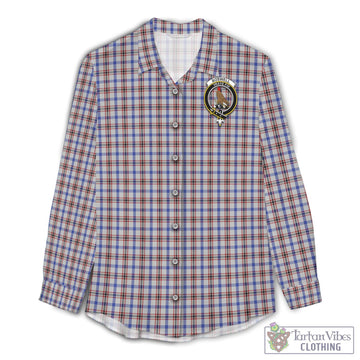 Boswell Tartan Womens Casual Shirt with Family Crest