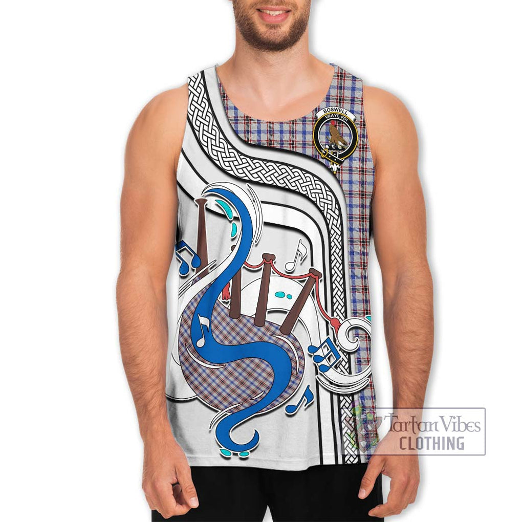 Boswell Tartan Men's Tank Top with Epic Bagpipe Style Men - Tartanvibesclothing Shop