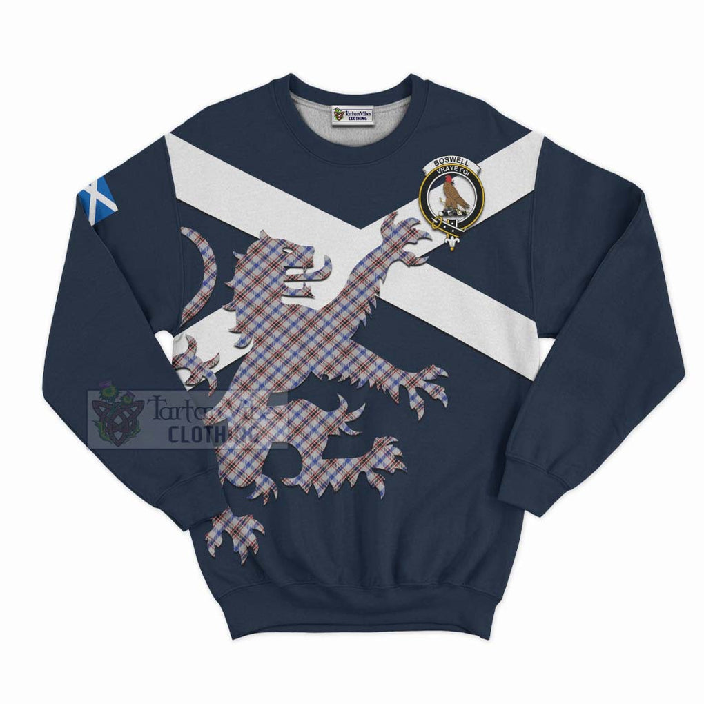 Tartan Vibes Clothing Boswell Tartan Lion Rampant Sweatshirt – Proudly Display Your Heritage with Alba Gu Brath and Clan Name