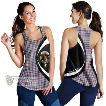 Boswell Tartan Women's Racerback Tanks with Family Crest Circle Style