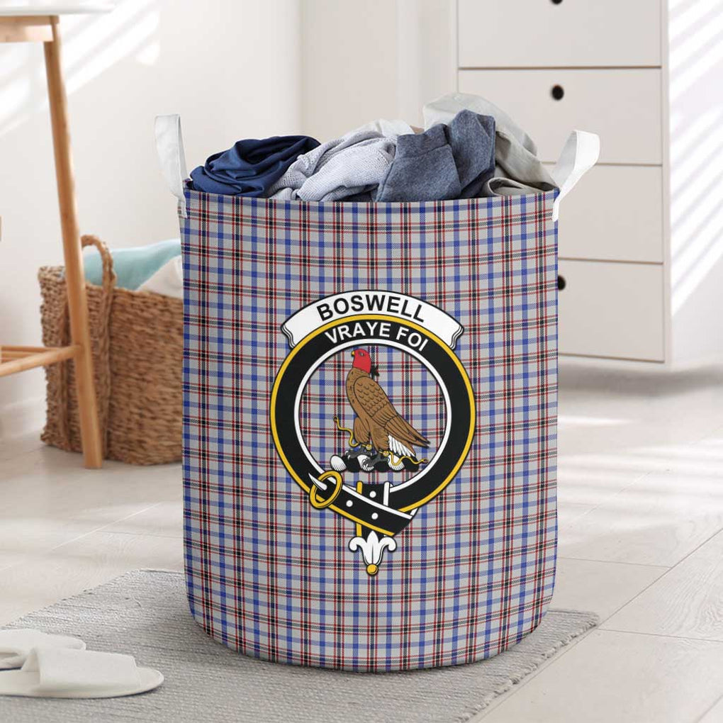 Boswell Tartan Laundry Basket with Family Crest One Size - Tartanvibesclothing Shop