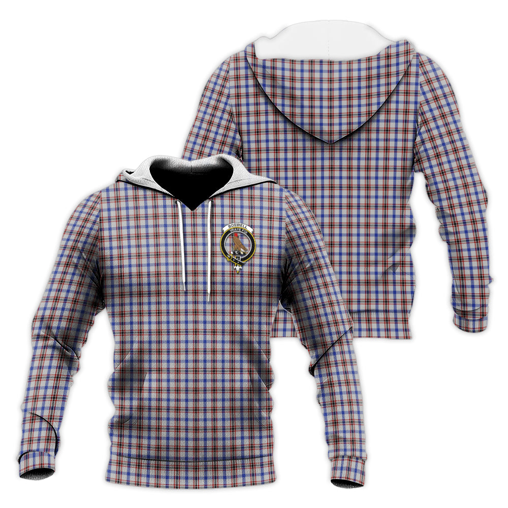 Boswell Tartan Knitted Hoodie with Family Crest Unisex Knitted Hoodie - Tartanvibesclothing