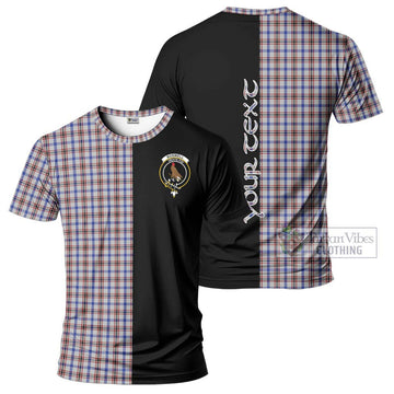 Boswell Tartan T-Shirt with Family Crest and Half Of Me Style