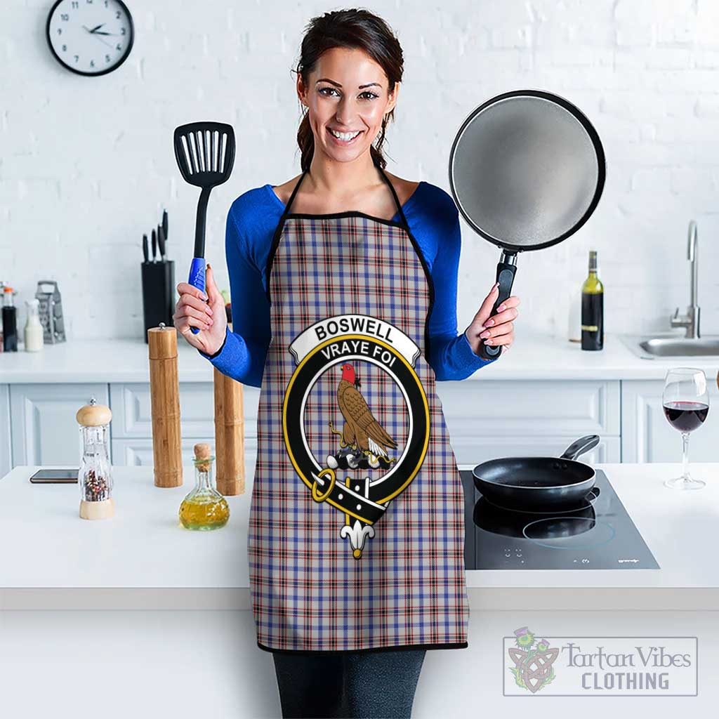 Boswell Tartan Apron with Family Crest Black S 38x47 cm - Tartan Vibes Clothing