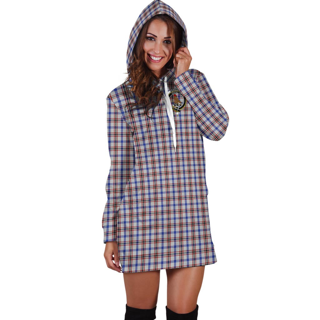 Boswell Tartan Hoodie Dress with Family Crest - Tartan Vibes Clothing