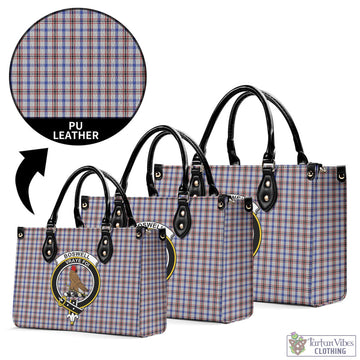 Boswell Tartan Luxury Leather Handbags with Family Crest