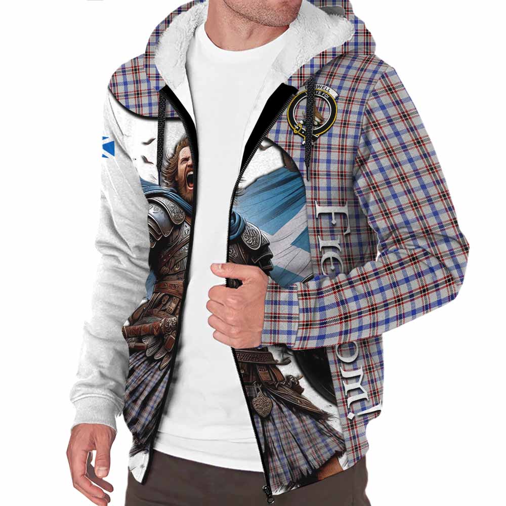 Tartan Vibes Clothing Boswell Crest Tartan Sherpa Hoodie Inspired by the Freedom of Scottish Warrior