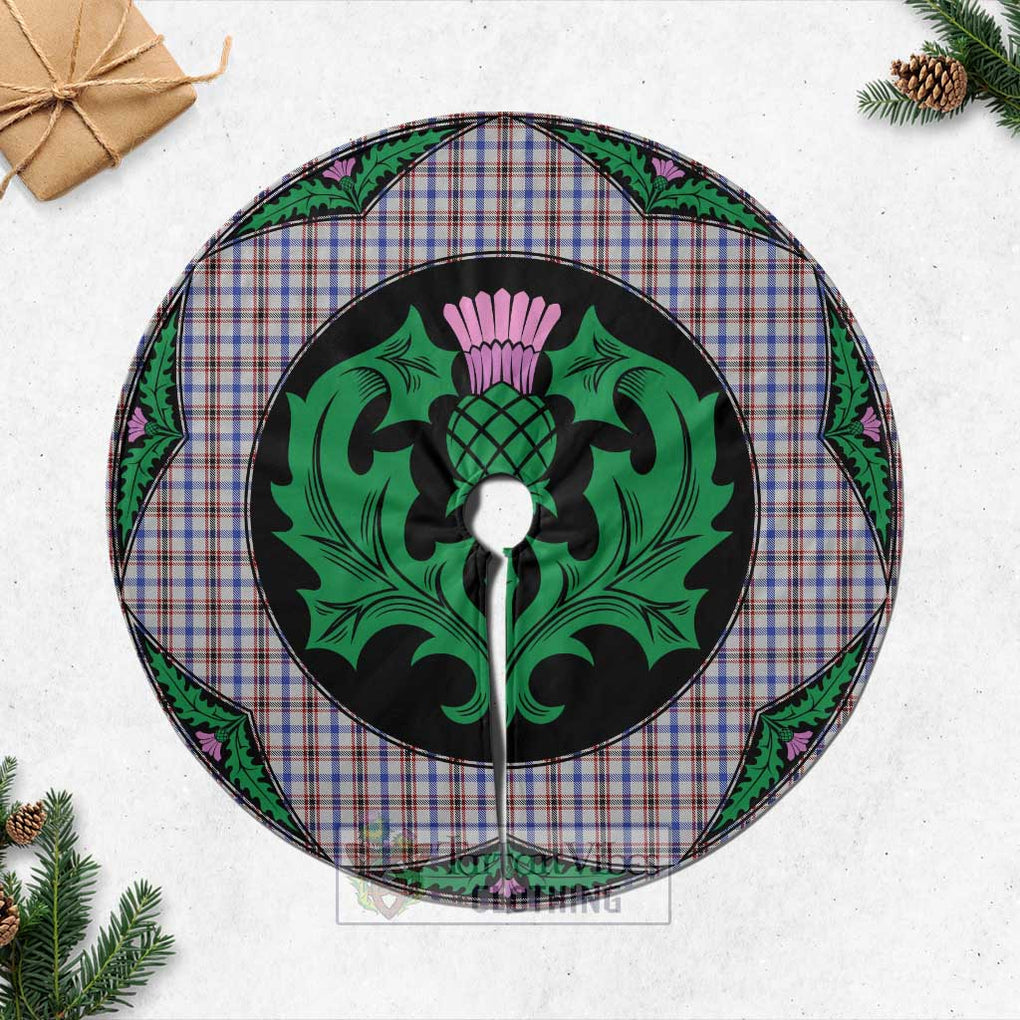 Tartan Vibes Clothing Boswell Tartan Christmas Tree Skirt Scottish Thistle Style