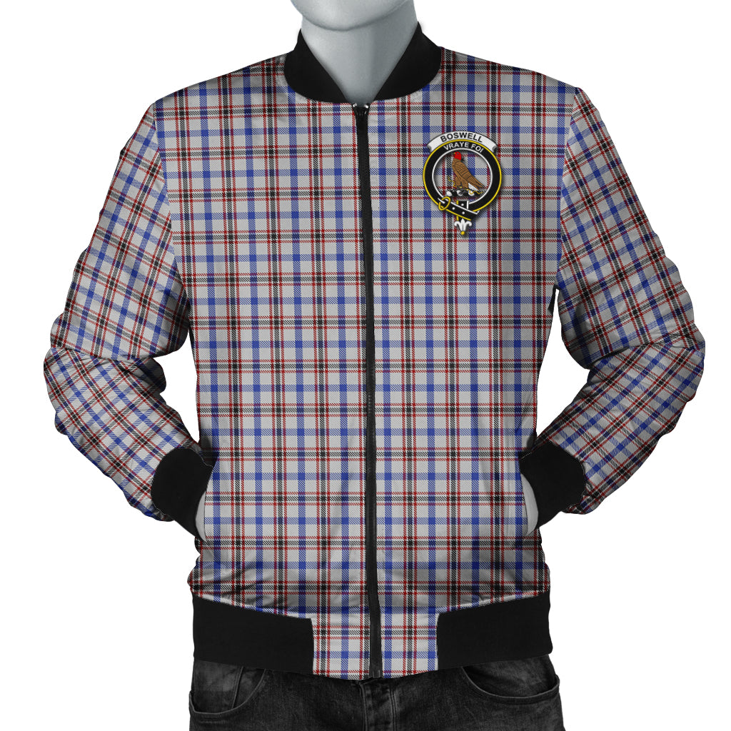 Boswell Tartan Bomber Jacket with Family Crest Unisex - Tartan Vibes Clothing