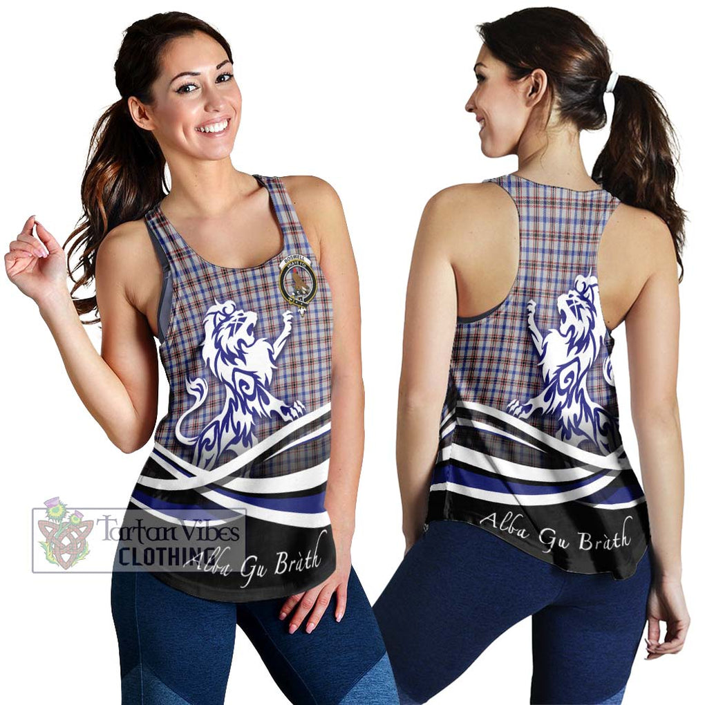 Boswell Tartan Women's Racerback Tanks with Alba Gu Brath Regal Lion Emblem 4XL - Tartanvibesclothing Shop