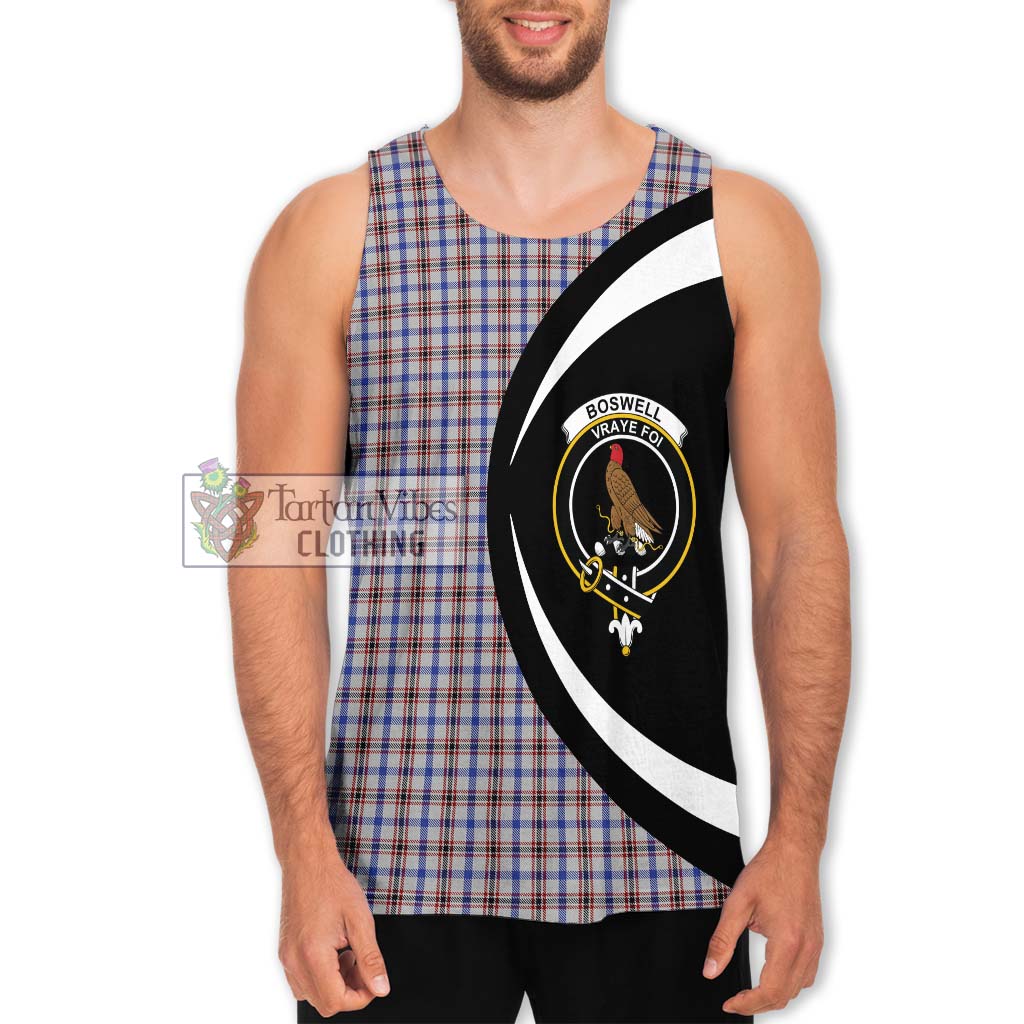 Boswell Tartan Men's Tank Top with Family Crest Circle Style Men - Tartan Vibes Clothing