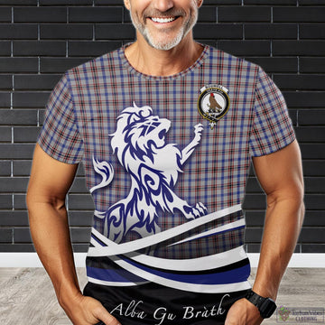 Boswell Tartan T-Shirt with Alba Gu Brath Regal Lion Emblem