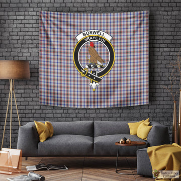 Boswell Tartan Tapestry Wall Hanging and Home Decor for Room with Family Crest