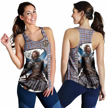 Boswell Crest Tartan Women's Racerback Tanks Inspired by the Freedom of Scottish Warrior