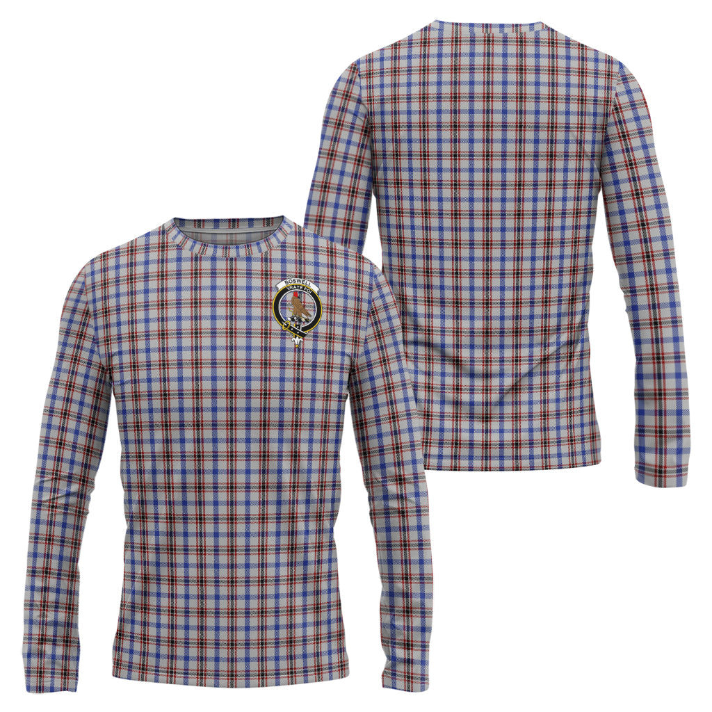 Boswell Tartan Long Sleeve T-Shirt with Family Crest Unisex - Tartanvibesclothing