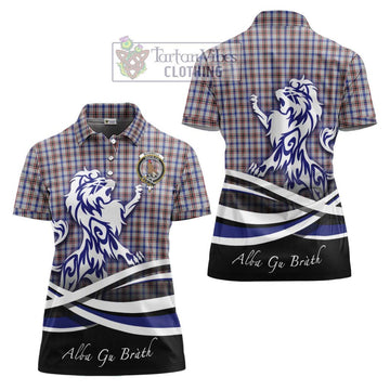 Boswell Tartan Women's Polo Shirt with Alba Gu Brath Regal Lion Emblem