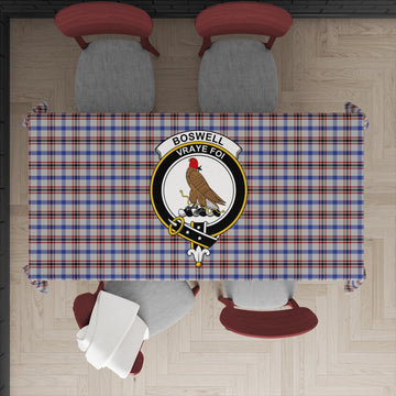 Boswell Tartan Tablecloth with Family Crest