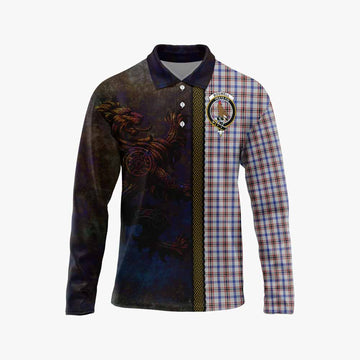 Boswell Tartan Family Crest Long Sleeve Polo Shirt Alba Gu Brath Be Brave Lion Ancient Style Unisex - Tartan Vibes Clothing