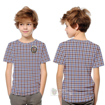 Boswell Tartan Kid T-Shirt with Family Crest