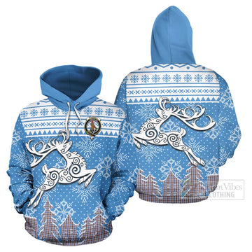 Boswell Clan Christmas Hoodie Celtic Reindeer Style