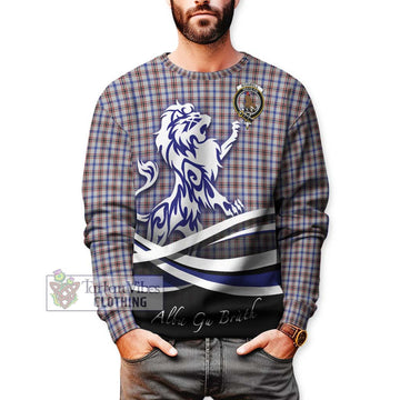 Boswell Tartan Sweatshirt with Alba Gu Brath Regal Lion Emblem