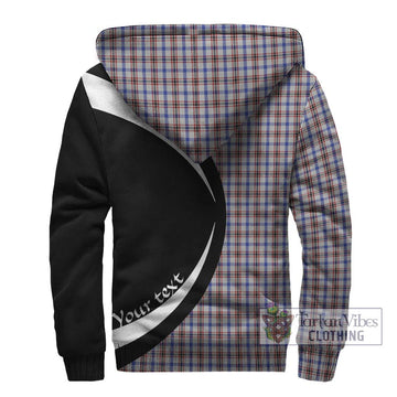 Boswell Tartan Sherpa Hoodie with Family Crest Circle Style