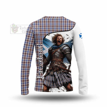 Boswell Crest Tartan Long Sleeve T-Shirt Inspired by the Freedom of Scottish Warrior