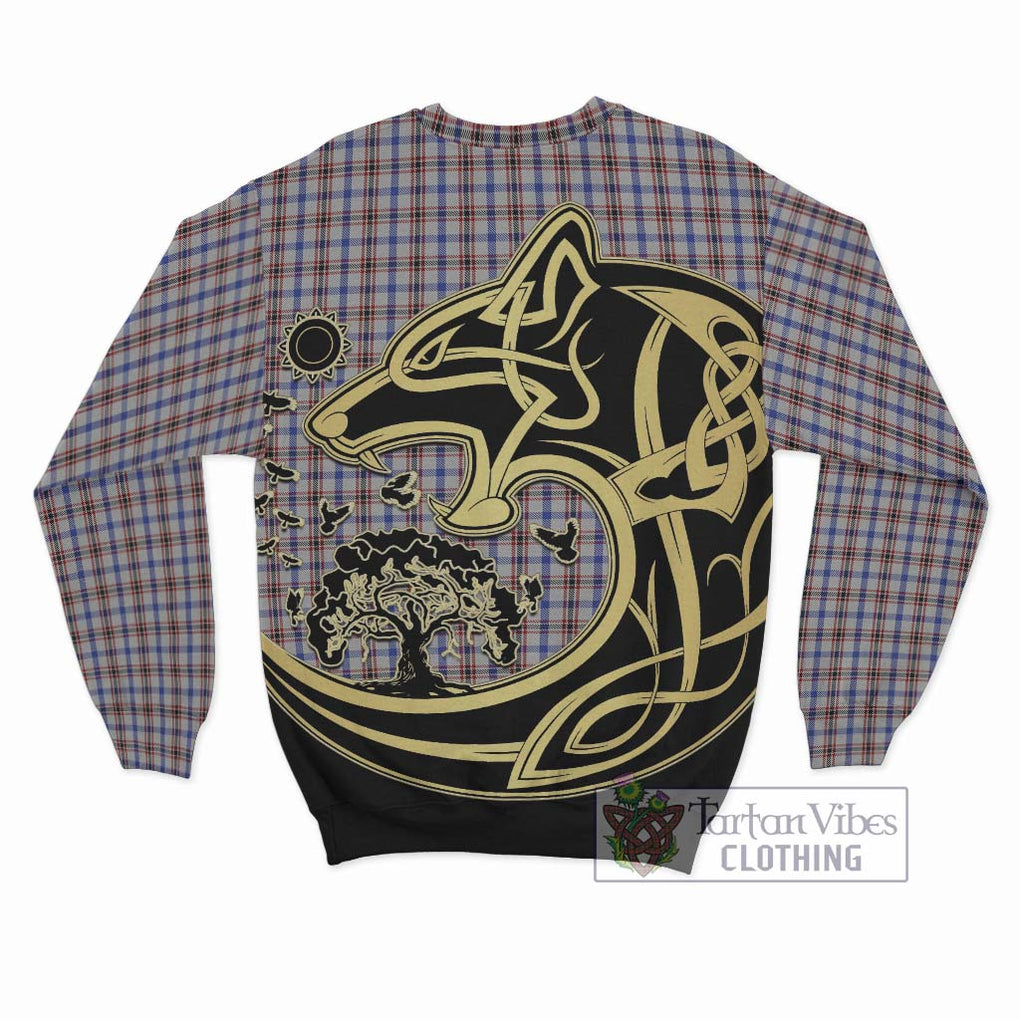 Boswell Tartan Sweatshirt with Family Crest Celtic Wolf Style - Tartan Vibes Clothing