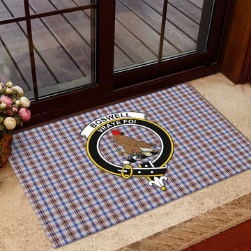 Boswell Tartan Door Mat with Family Crest