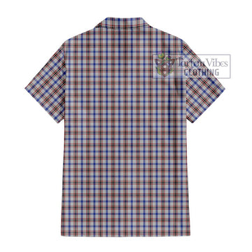 Boswell Tartan Short Sleeve Button Shirt with Family Crest DNA In Me Style