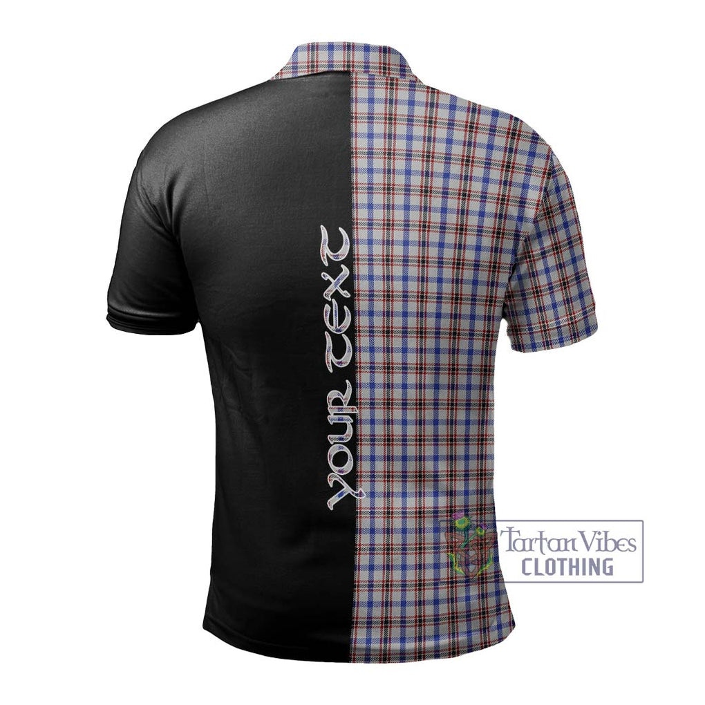 Boswell Tartan Polo Shirt with Family Crest and Half Of Me Style - Tartanvibesclothing Shop