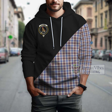 Boswell Tartan Hoodie with Family Crest and Military Logo Style