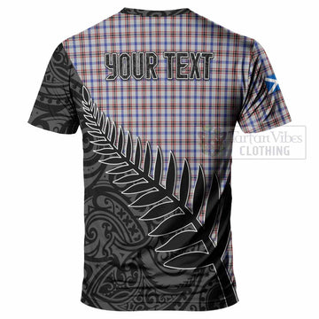 Boswell Crest Tartan T-Shirt with New Zealand Silver Fern Half Style