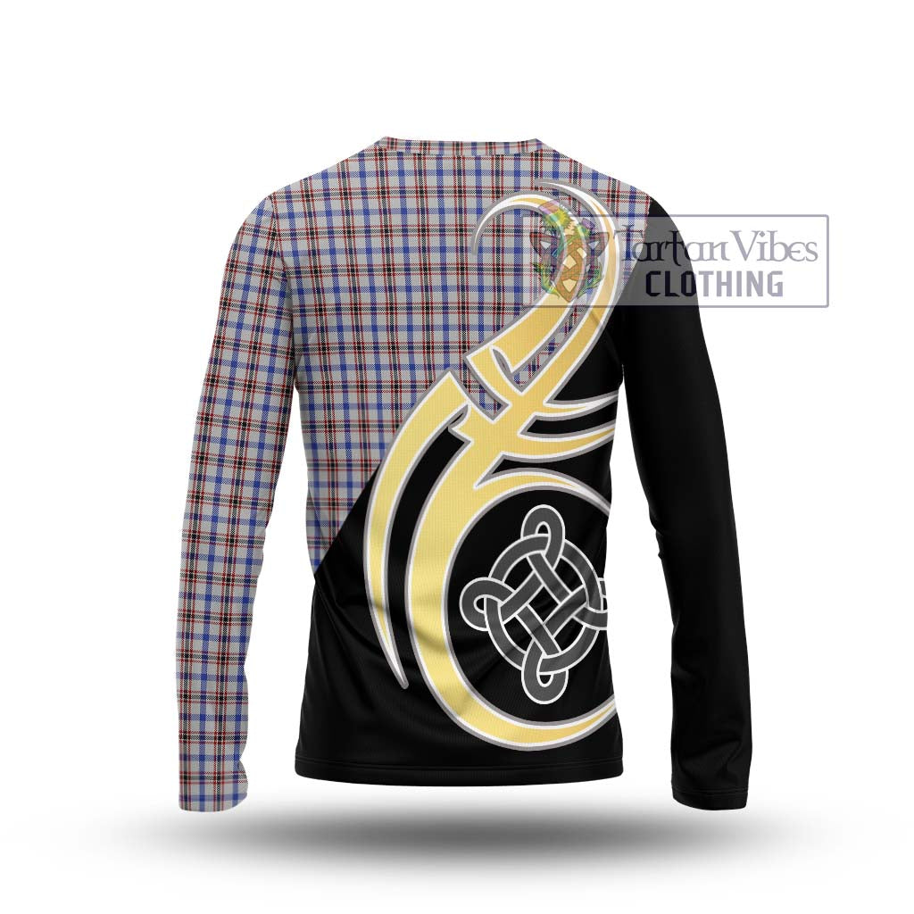 Boswell Tartan Long Sleeve T-Shirt with Family Crest and Celtic Symbol Style - Tartan Vibes Clothing