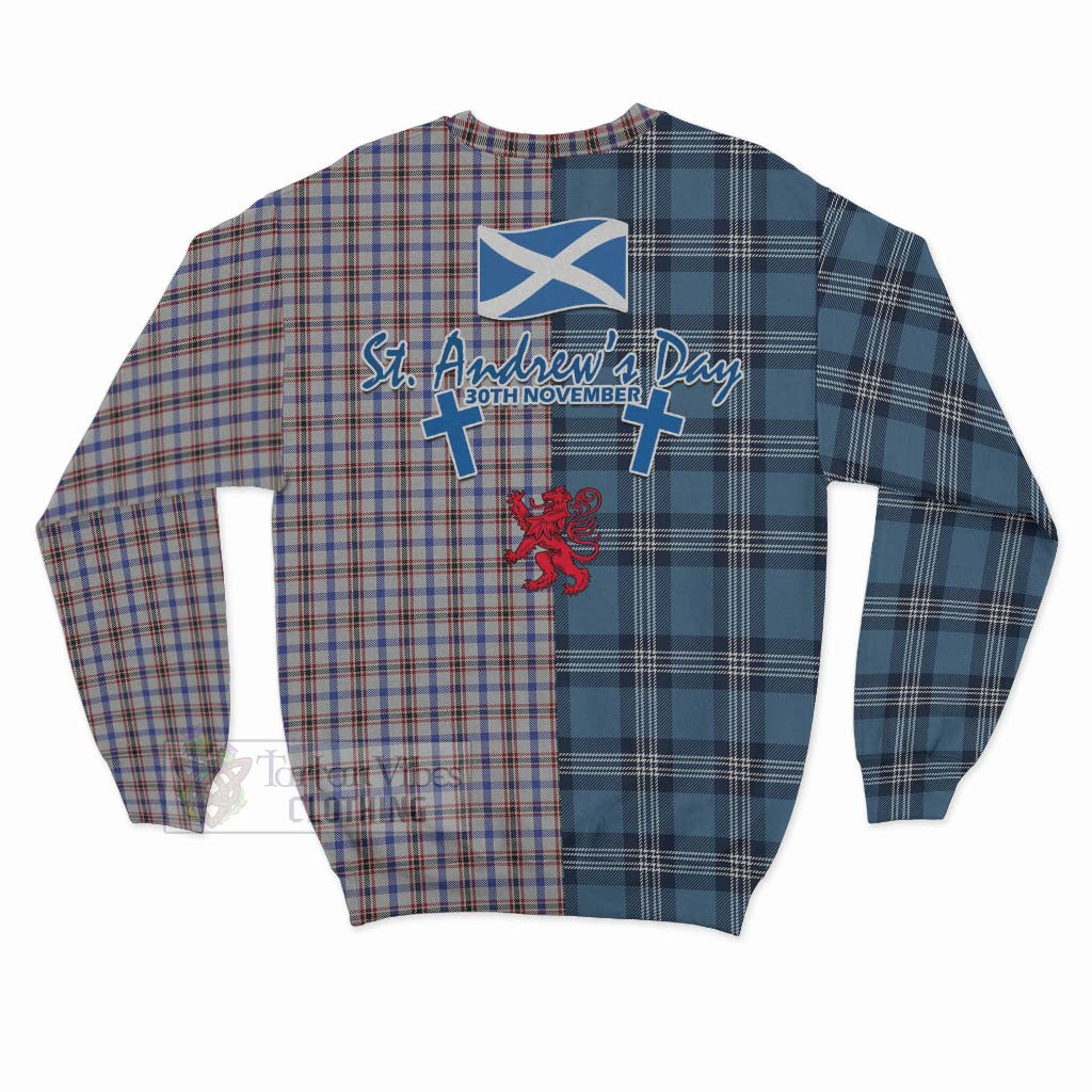 Tartan Vibes Clothing Boswell Tartan Sweatshirt Happy St. Andrew's Day Half Tartan Style