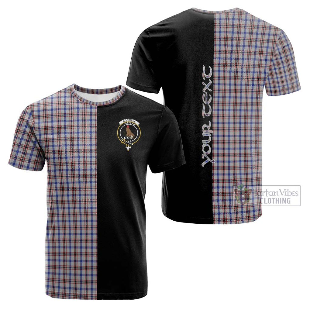 Tartan Vibes Clothing Boswell Tartan Cotton T-shirt with Family Crest and Half Of Me Style