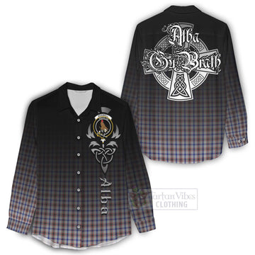 Boswell Tartan Women's Casual Shirt Featuring Alba Gu Brath Family Crest Celtic Inspired