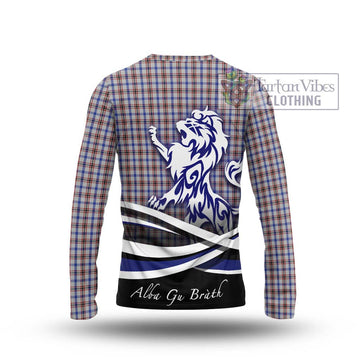 Boswell Tartan Long Sleeve T-Shirt with Alba Gu Brath Regal Lion Emblem