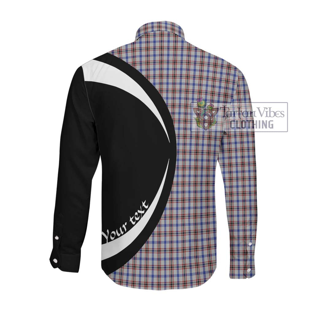 Boswell Tartan Long Sleeve Button Up with Family Crest Circle Style Men's Shirt - Tartan Vibes Clothing