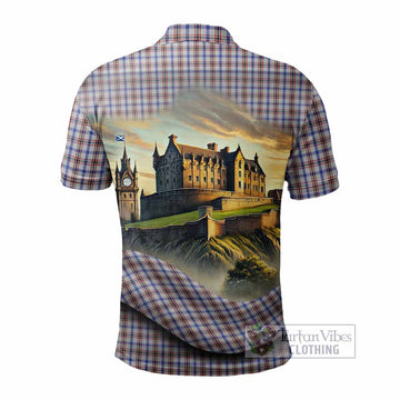 Boswell Tartan Family Crest Polo Shirt with Scottish Ancient Castle Style - Tartan Vibes Clothing