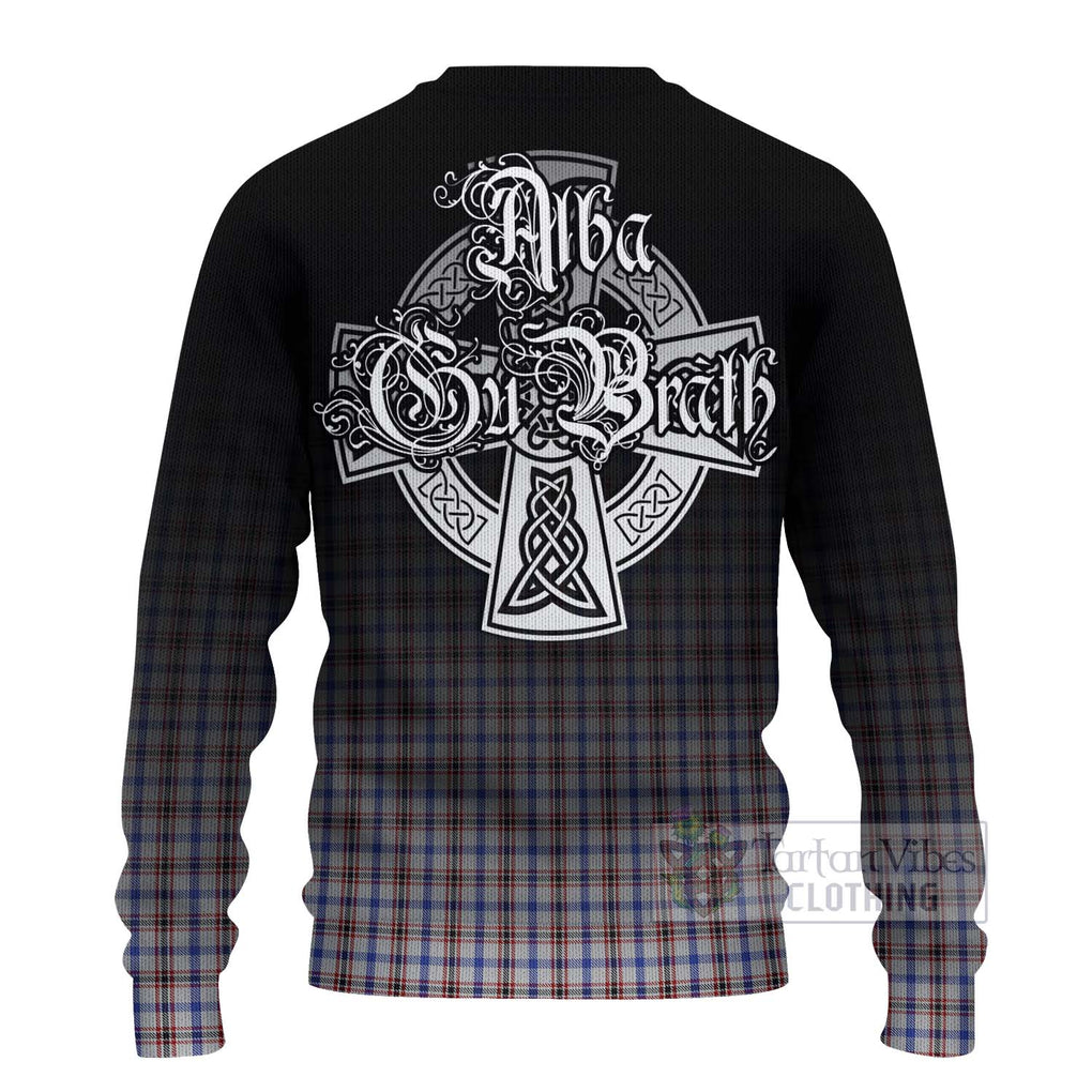 Tartan Vibes Clothing Boswell Tartan Knitted Sweater Featuring Alba Gu Brath Family Crest Celtic Inspired