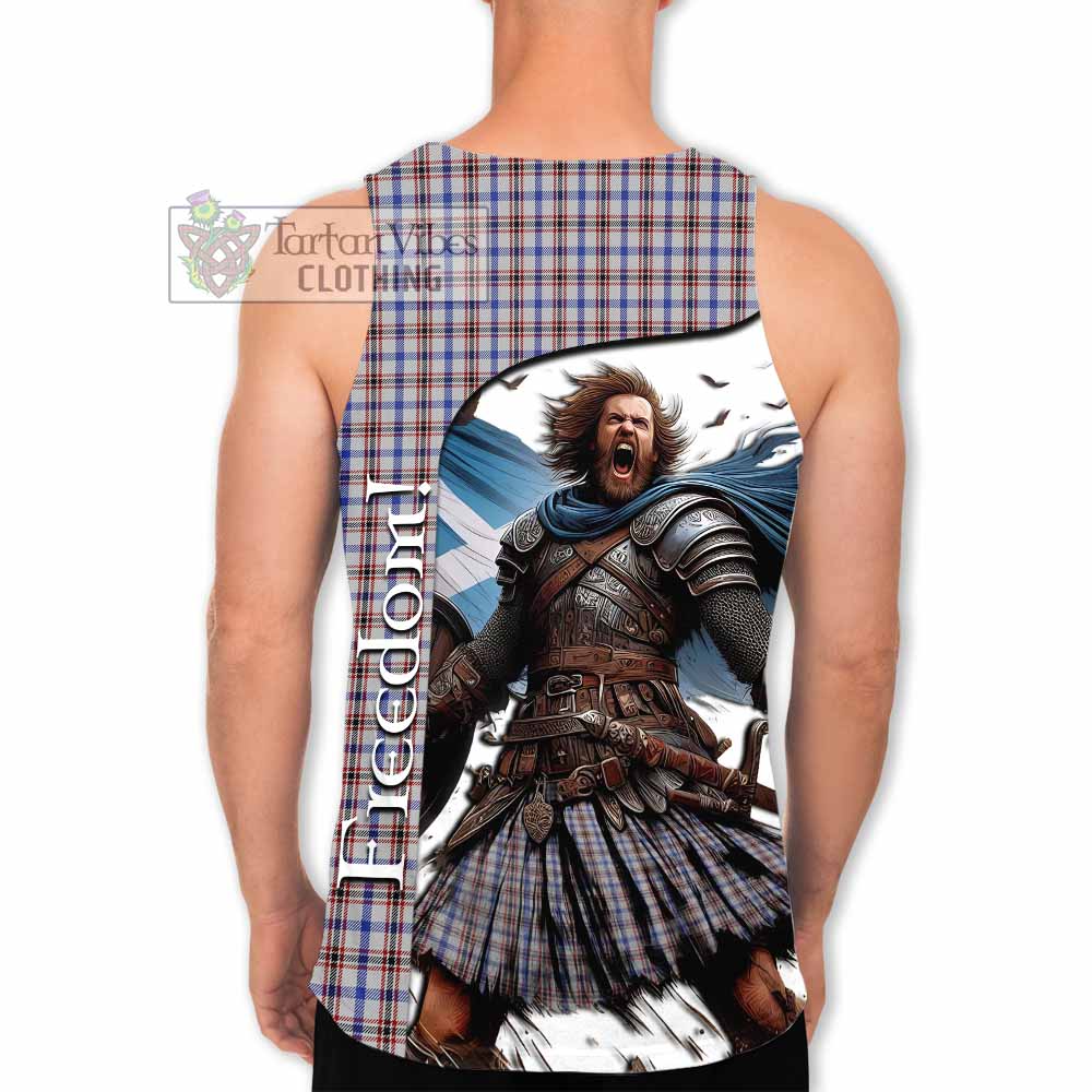 Tartan Vibes Clothing Boswell Crest Tartan Men's Tank Top Inspired by the Freedom of Scottish Warrior