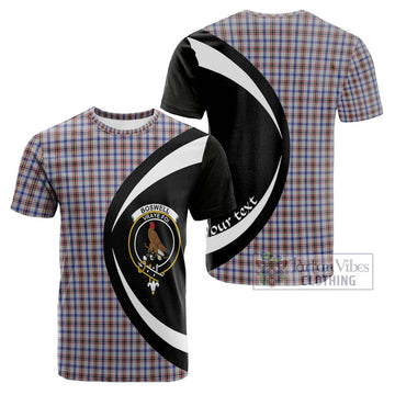 Boswell Tartan Cotton T-shirt with Family Crest Circle Style