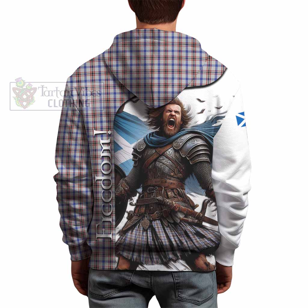 Tartan Vibes Clothing Boswell Crest Tartan Hoodie Inspired by the Freedom of Scottish Warrior