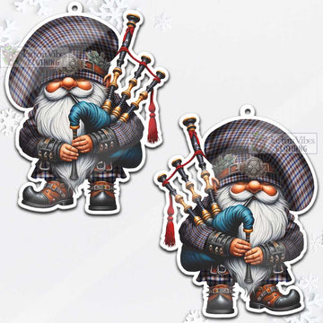 Boswell Tartan Bagpiper Gnome Christmas Ornament