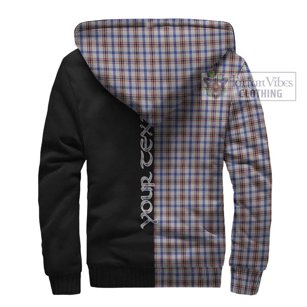 Boswell Tartan Sherpa Hoodie with Family Crest and Half Of Me Style - Tartanvibesclothing Shop