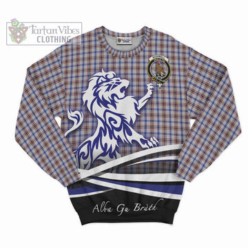 Boswell Tartan Sweatshirt with Alba Gu Brath Regal Lion Emblem