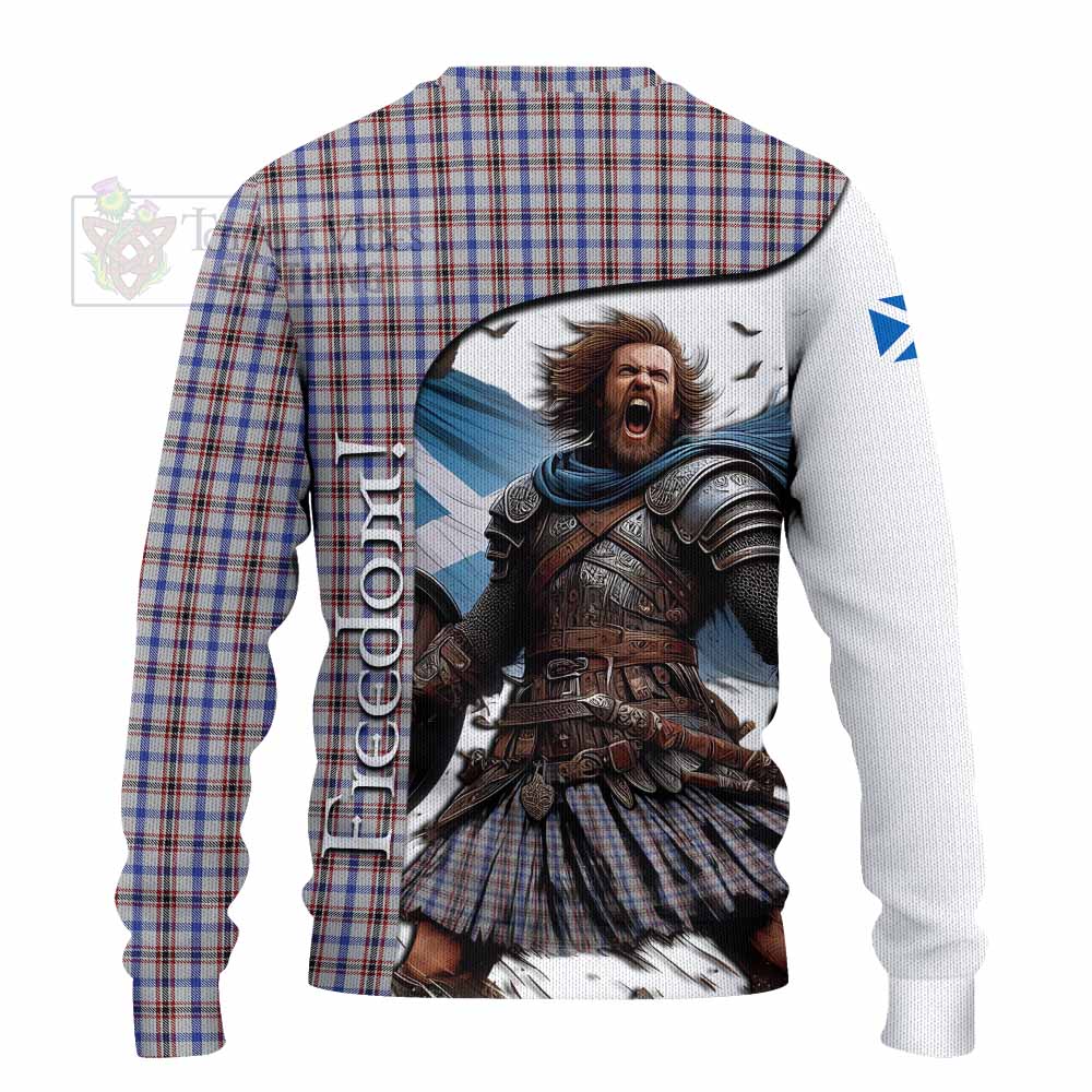 Tartan Vibes Clothing Boswell Crest Tartan Knitted Sweater Inspired by the Freedom of Scottish Warrior