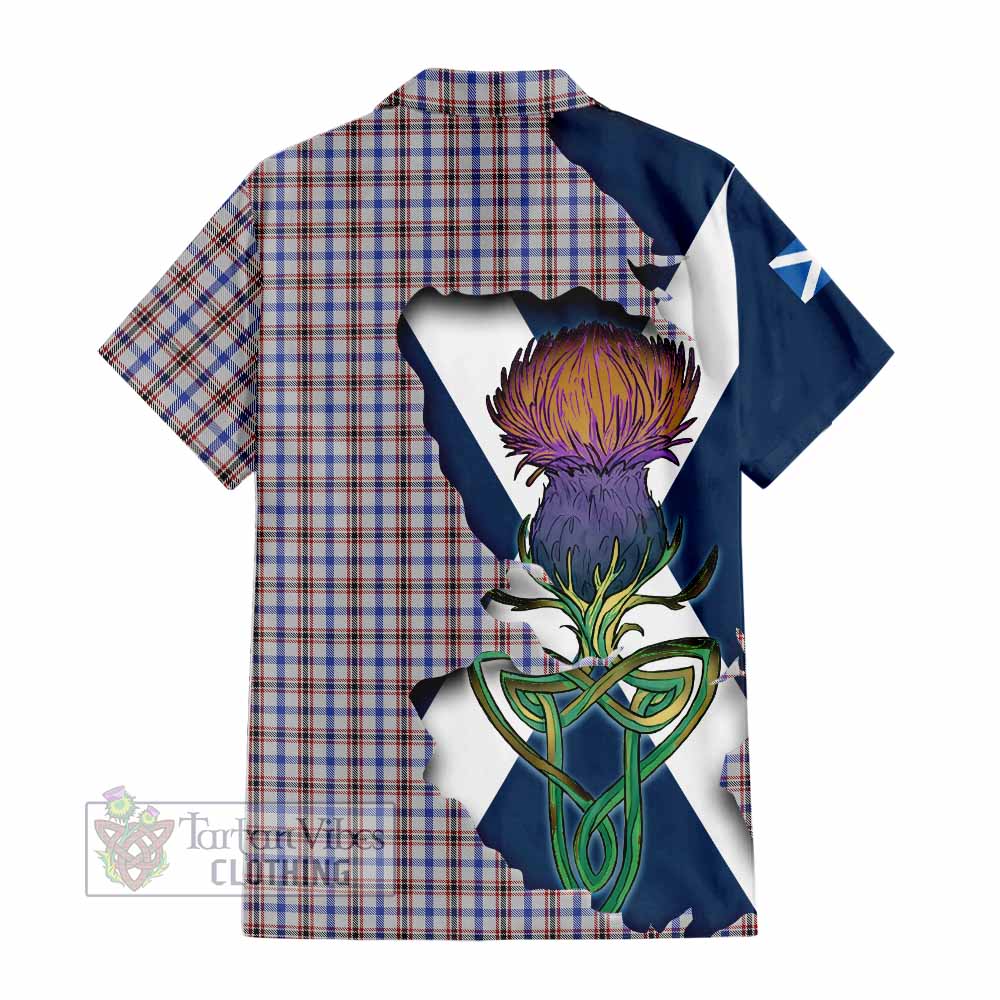 Boswell Tartan Family Crest Hawaiian Shirt Scottish Thistle Celtic Inspired - Tartan Vibes Clothing